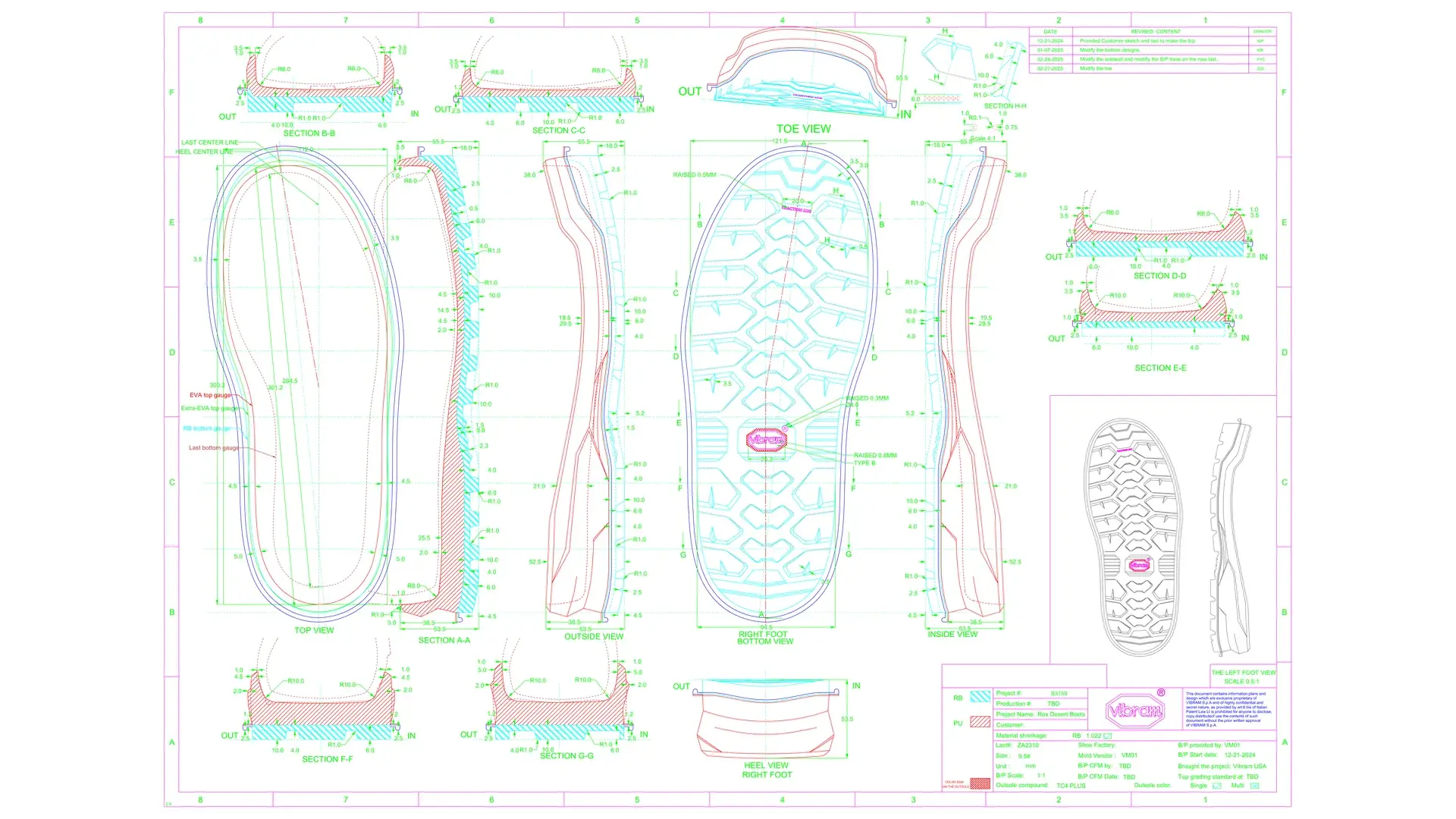 Vibram® — 2D Blueprint