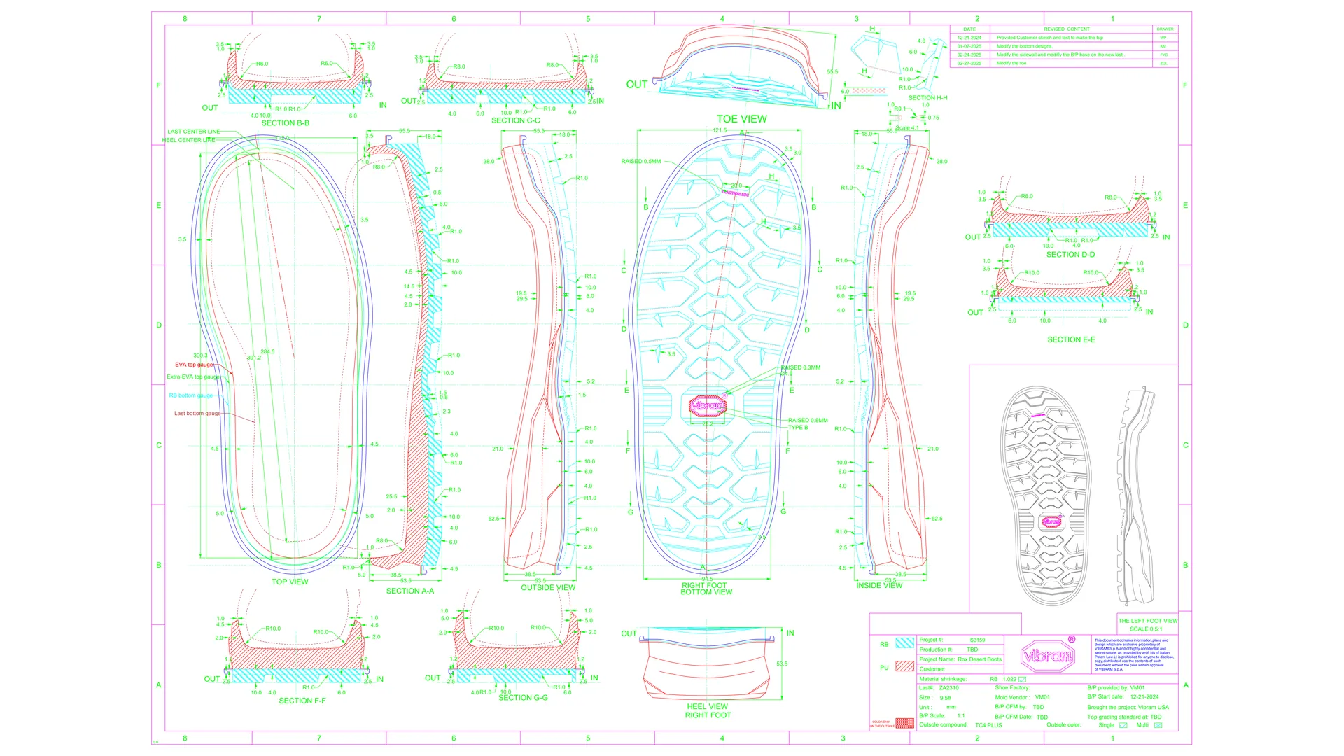 Vibram® — 2D Blueprint